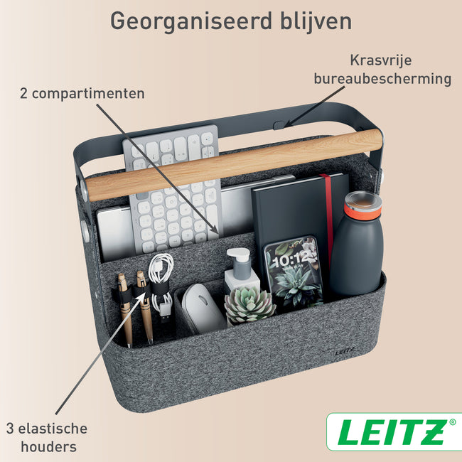 Leitz -  Bureau organizer  draagbaar han donkergrijs