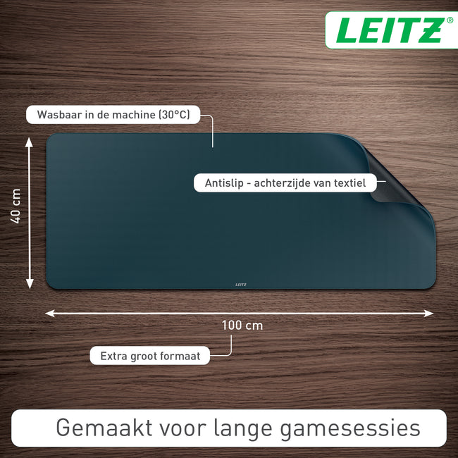 Leitz -  Bureau-onderlegger  100x40cm grijs