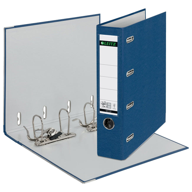 Leitz -  Giro bank ordner  a4 dubb mech 80mm pp bl