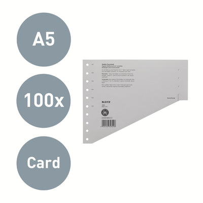 Leitz -  Scheidingsbladen  1651 karton a4 200gr grijs