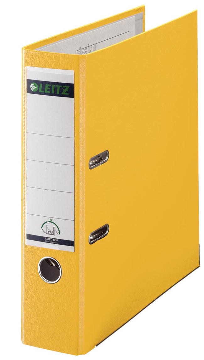 Leitz -  Ordner  1010 180 graden 80mm pp a4 geel