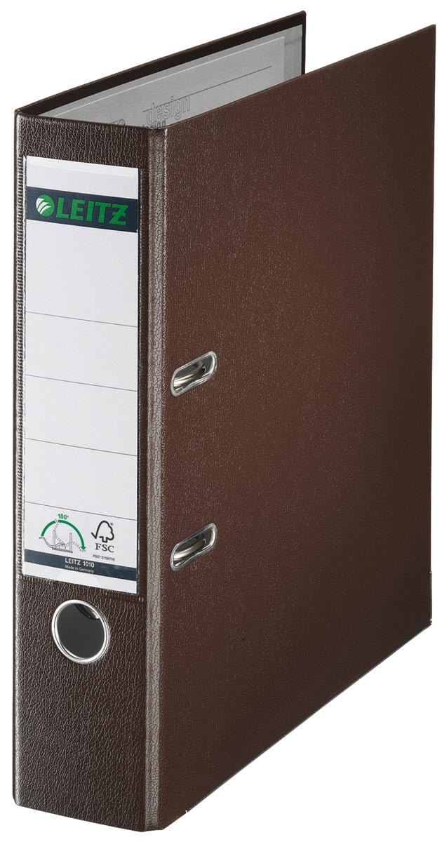 Leitz -  Ordner 1010 180° 80mm PP A4 bruin