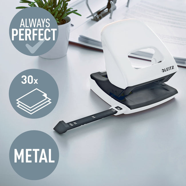 Leitz -  WOW 5008 papierperforator 30 vel Wit