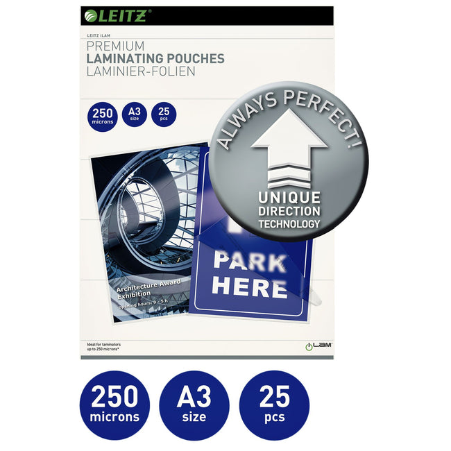 Leitz -  Lamineerhoes  ilam a3 2x250micron udt 25 stuks