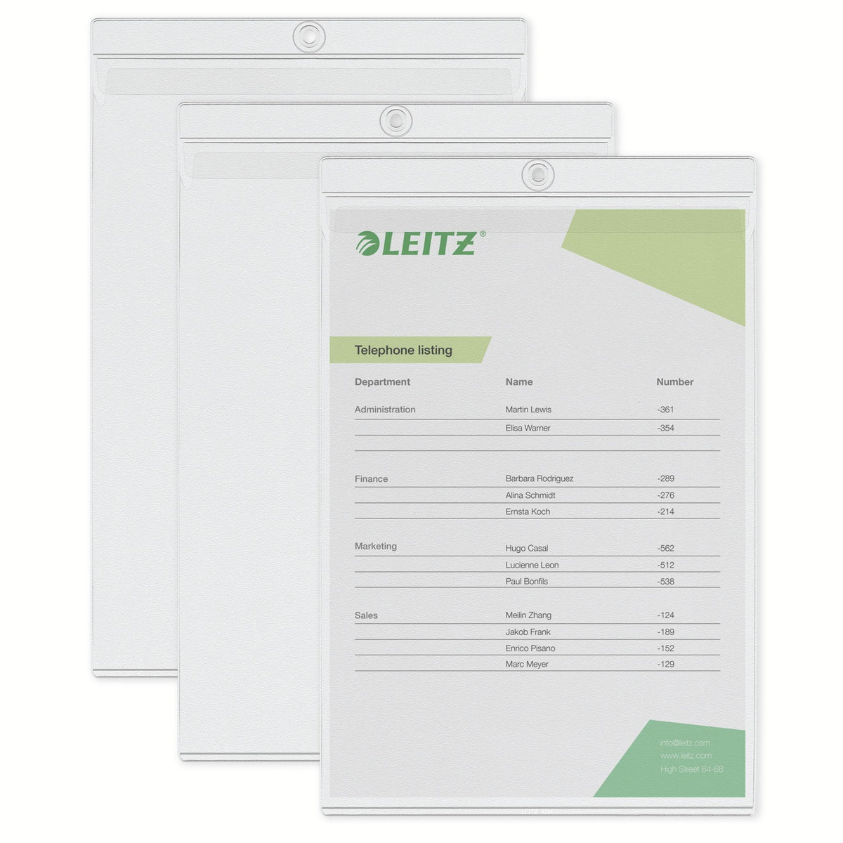 Leitz -  U-map met ophangoog  premium pvc a4 50st