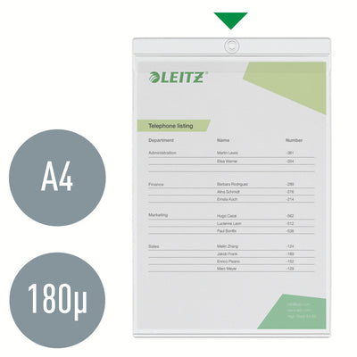 Leitz -  U-map met ophangoog  premium pvc a4 50st