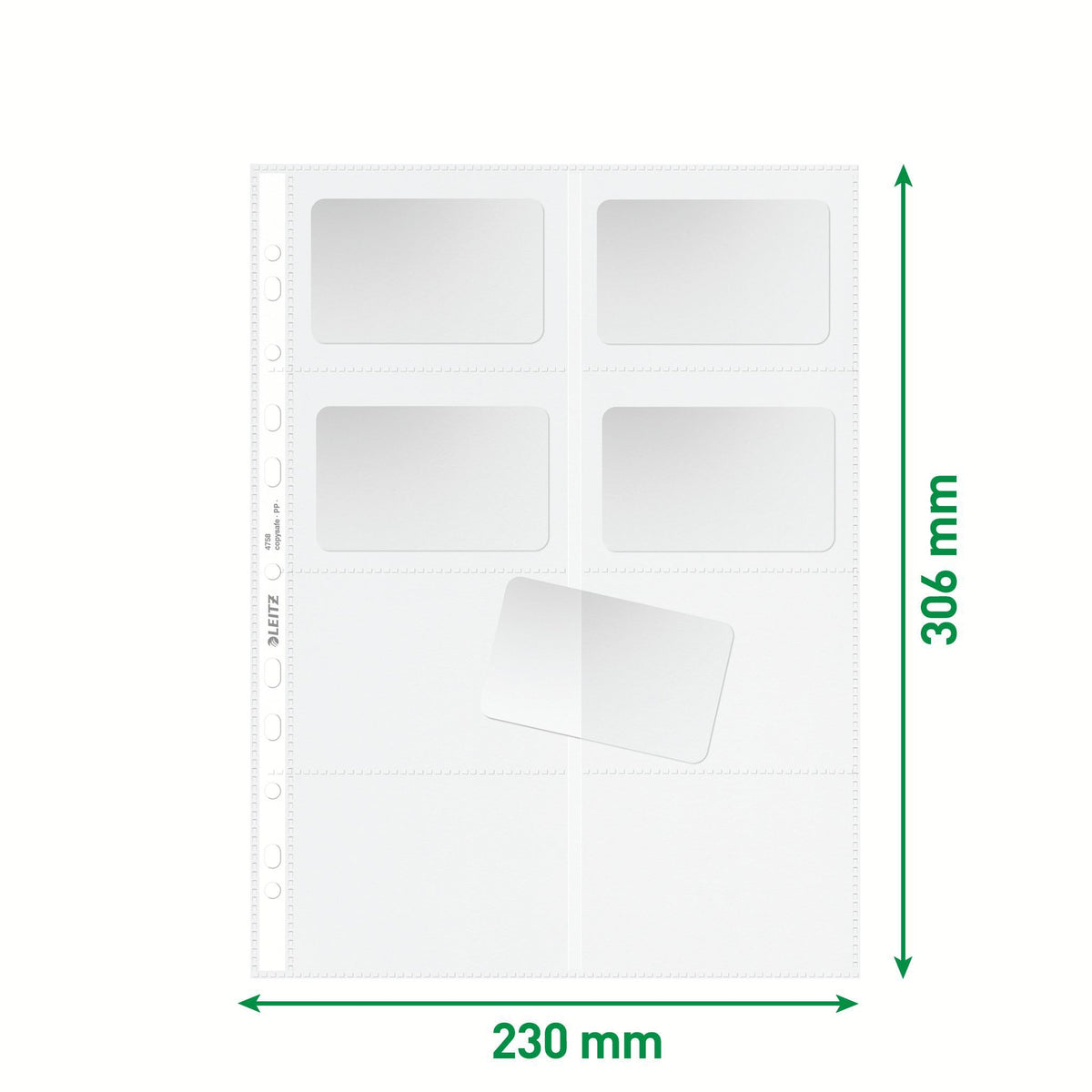 Leitz -  Showtas  premium visitekrt pp a4 glashelder | 10 stuks