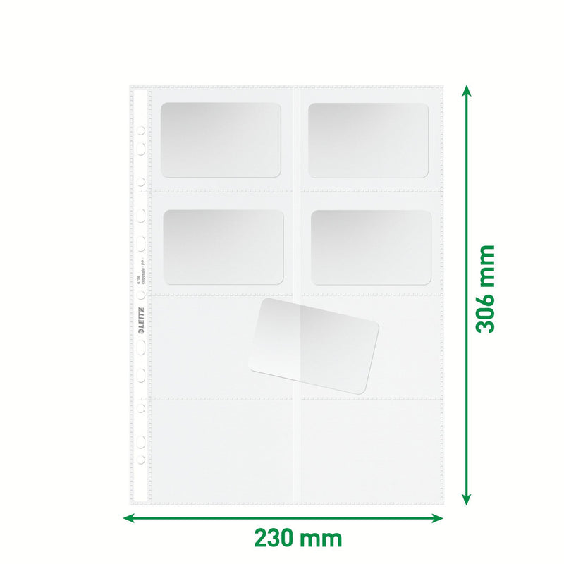 Leitz -  Showtas  premium visitekrt pp a4 glashelder | 10 stuks