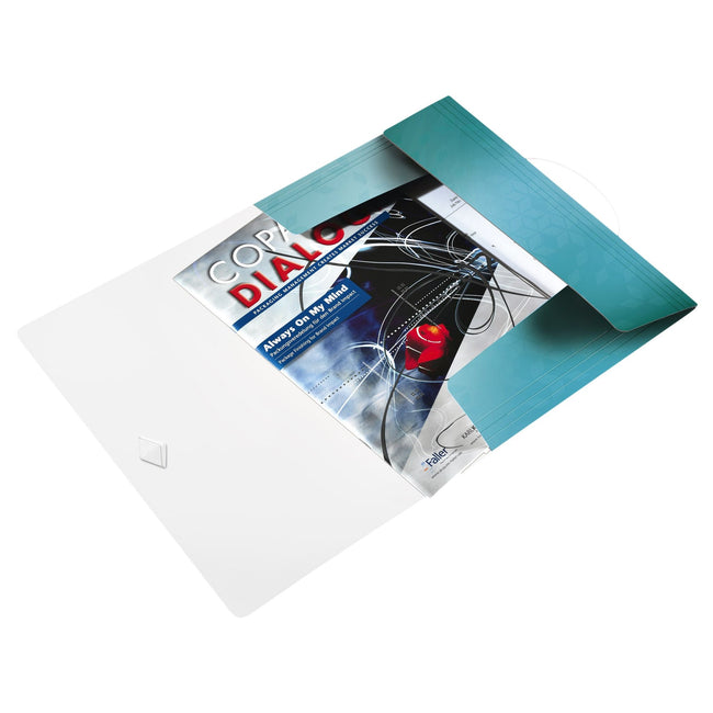 Leitz -  Elastomap  wow a4 3 klep pp ijsblauw | 10 stuks