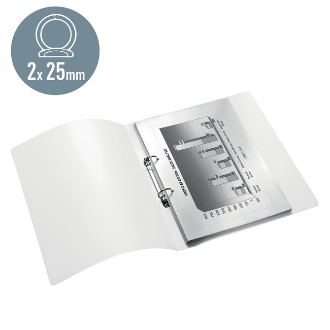 Leitz -  Ringband  wow a4 2-rings o-mech 32mm pp groen | 10 stuks