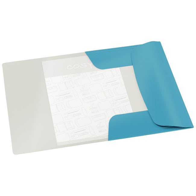Leitz -  Elastomap  cosy a4 3-kleps blauw | 10 stuks