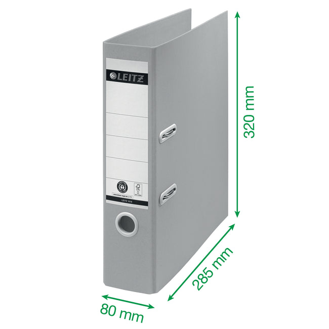 Leitz -  Ordner  recycle 180° 80mm karton a4 zwart | 10 stuks