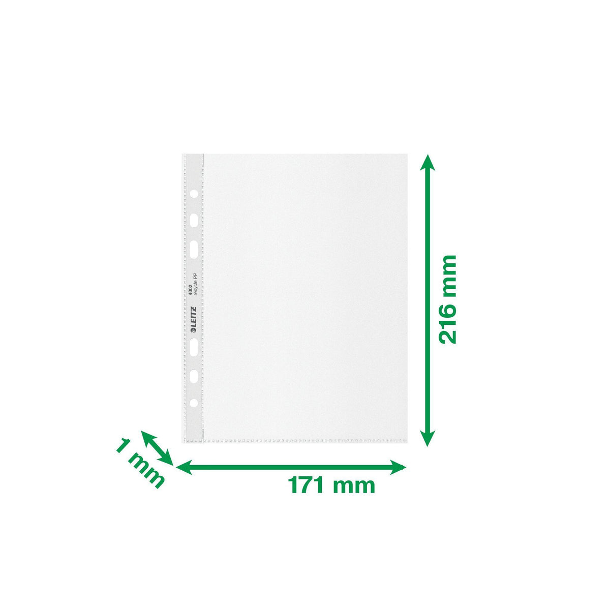 Leitz -  Showtas  recycle 100µ pp a5 transparant | 4 stuks