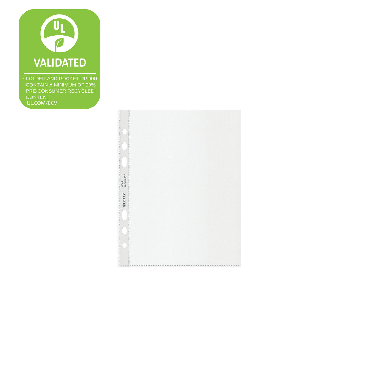 Leitz -  Showtas  recycle 100µ pp a5 transparant | 4 stuks