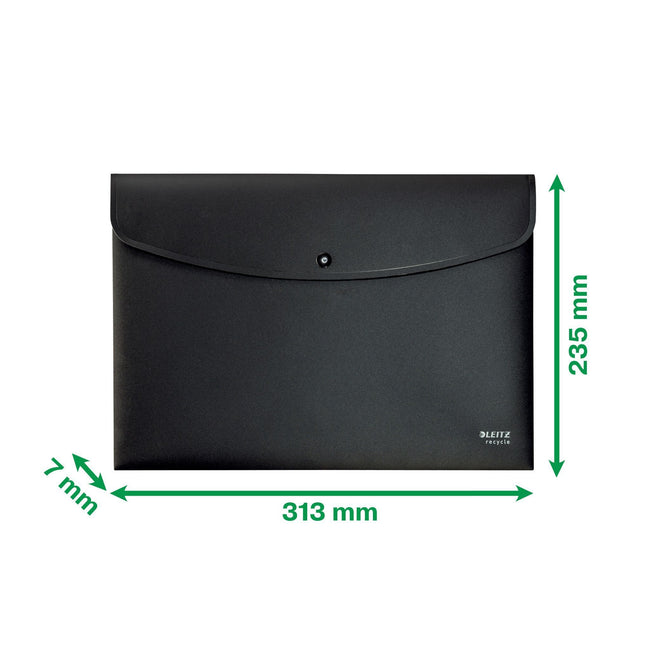 Leitz -  Enveloptas  recycle pp zwart | 10 stuks