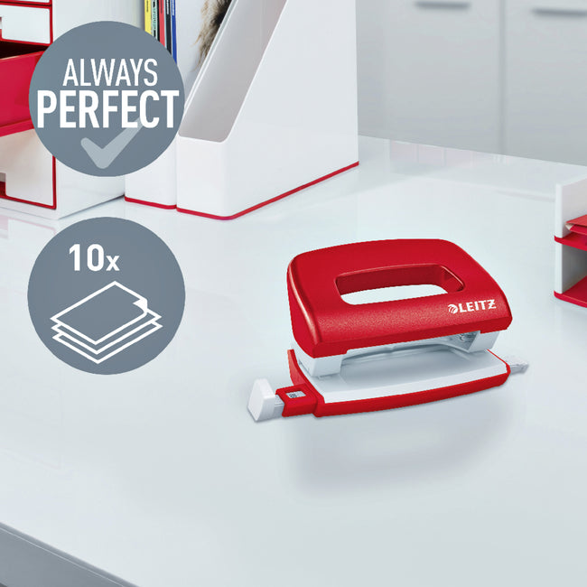Leitz -  Perforator  nexxt wow mini 10 vel rood | 30 stuks
