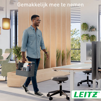 Leitz -  Bureau organizer  draagbaar han donkergrijs | 4 stuks