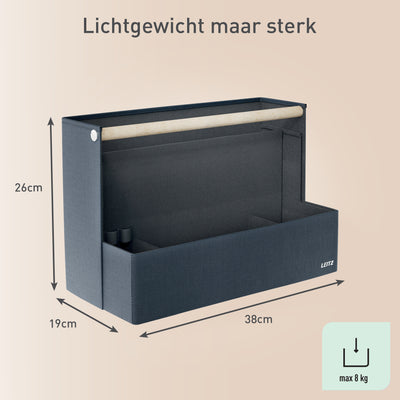 Leitz -  Bureau organizer  draagbaar stof donkergrijs | 8 stuks