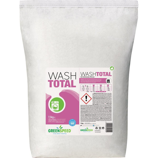 Greenspeed - Wash Total washing powder, 214 washes, 7.5 kg bag