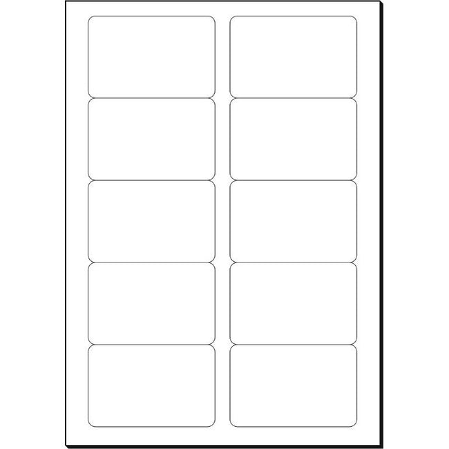 Sigel -  Visitekaart  85x55mm blanco 225gr ronde hoeken wit 100 stuks