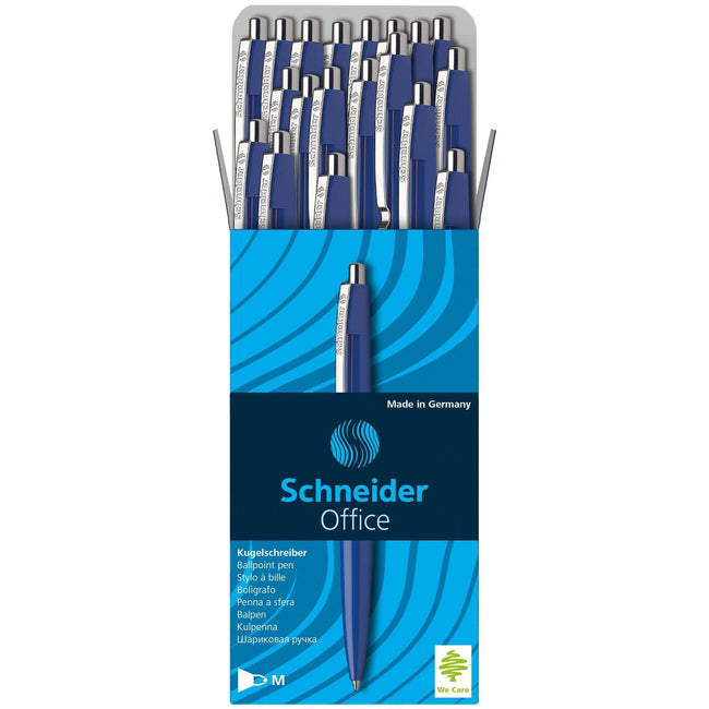 Schneider -  Balpen office medium blauw | 50 stuks
