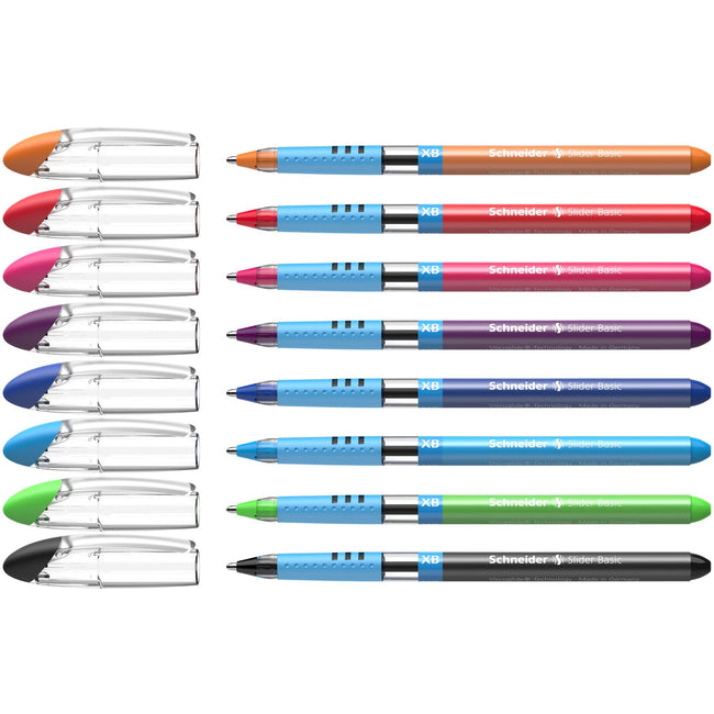 Schneider -  Rollerpen slider basic colours xb 8st assorti