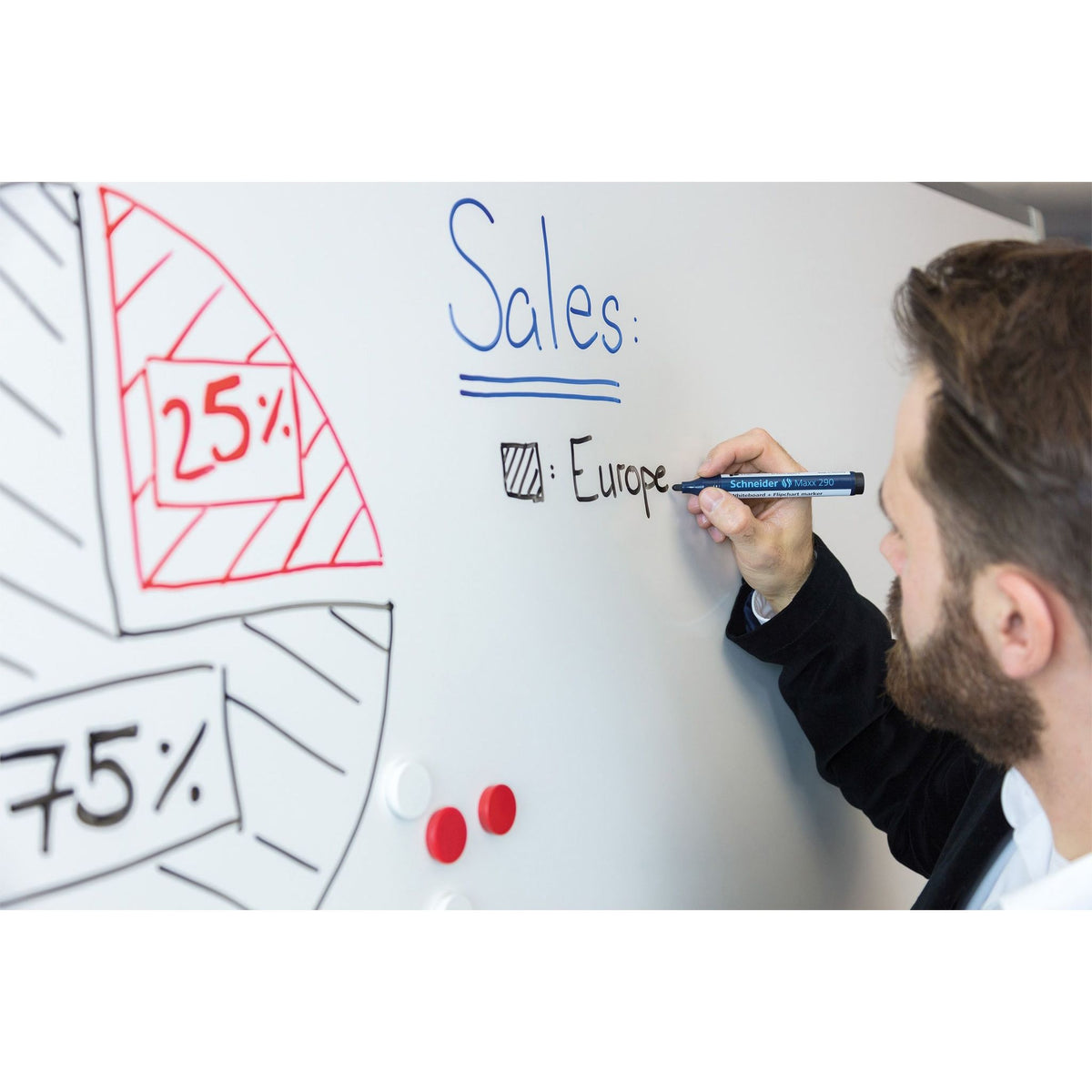 Schneider -  Whiteboardmarker maxx 290 2-3mm 6st