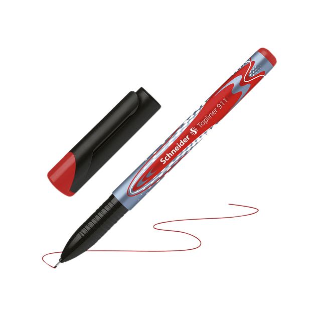 Schneider -  Fineliner topliner 911 0.4mm rood | 10 stuks