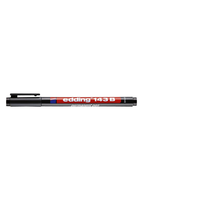 Edding -  Viltstift  143 schuin 1-3mm zwart | 10 stuks