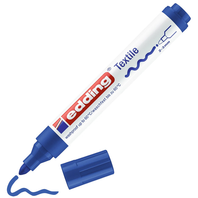 Edding -  Textielmarker  4500 rond 2-3mm blauw | 10 stuks