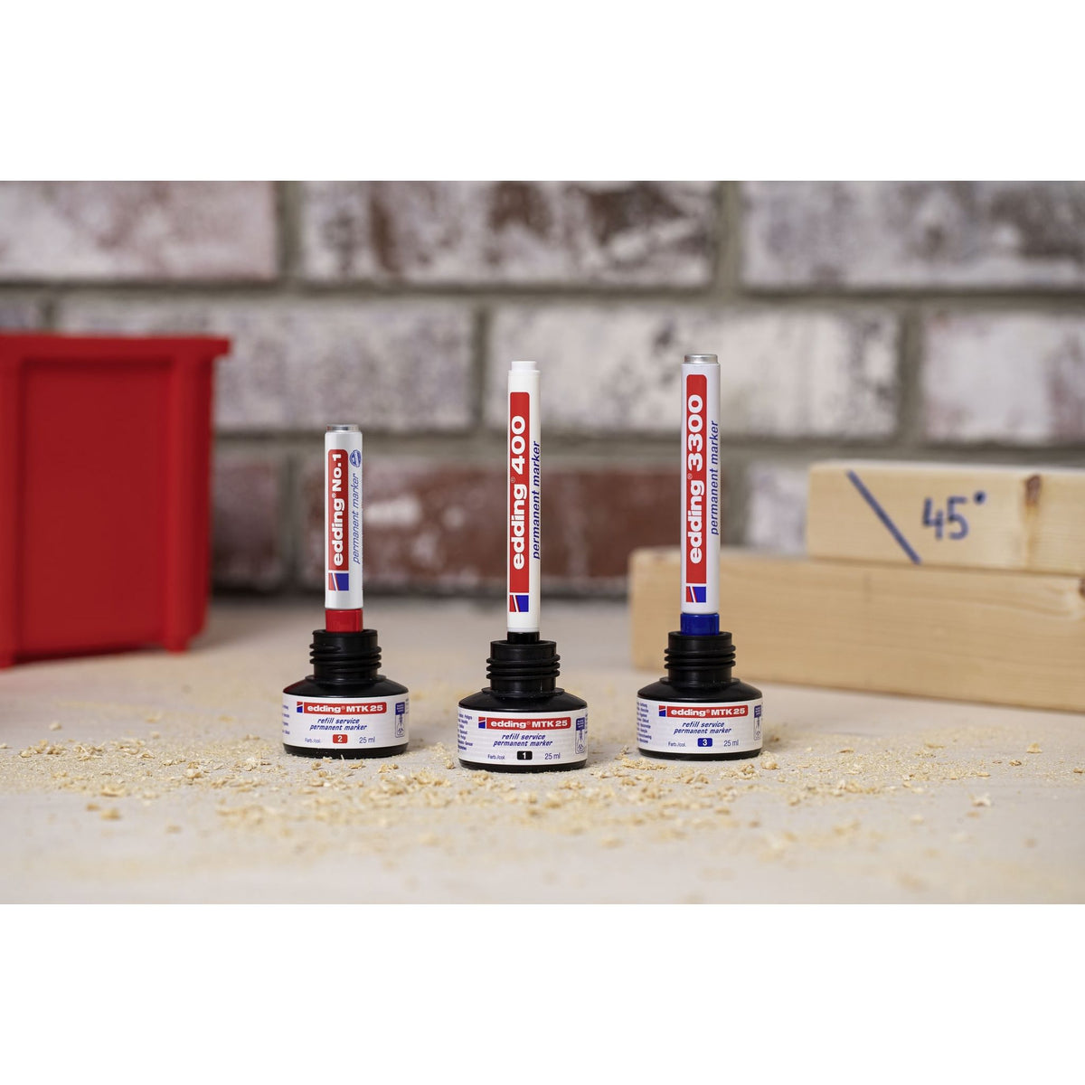 Edding -  Viltstift  3300 schuin 1-5mm zwart | 10 stuks