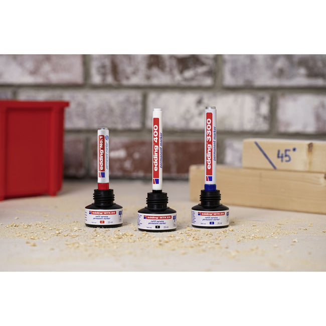 Edding -  Viltstift  3300 schuin 1-5mm zwart | 10 stuks