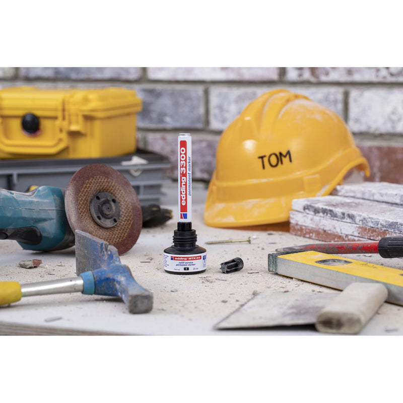 Edding -  Viltstift  3300 schuin 1-5mm zwart | 10 stuks