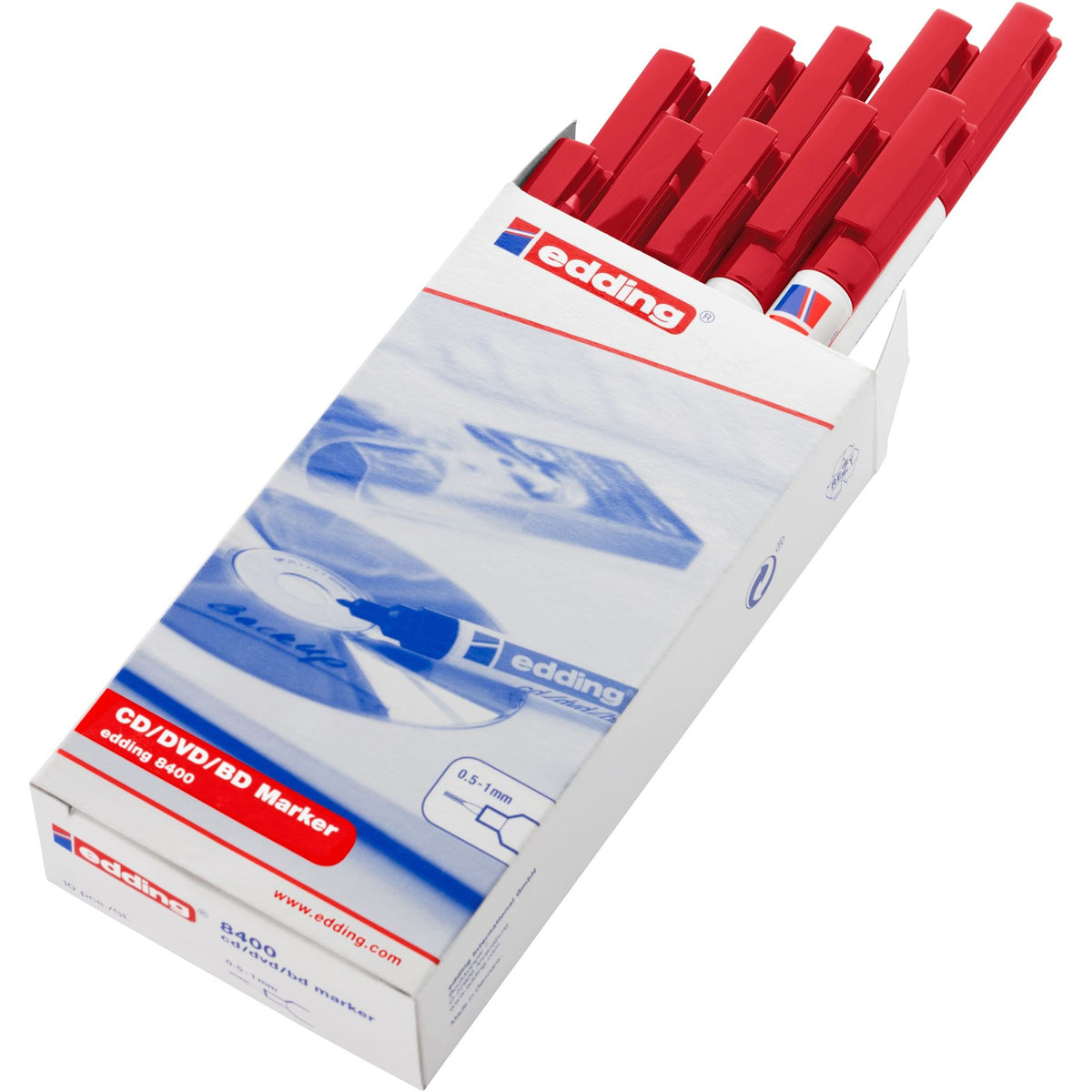 Edding -  Cd marker  8400 rond 0.5-1mm rood