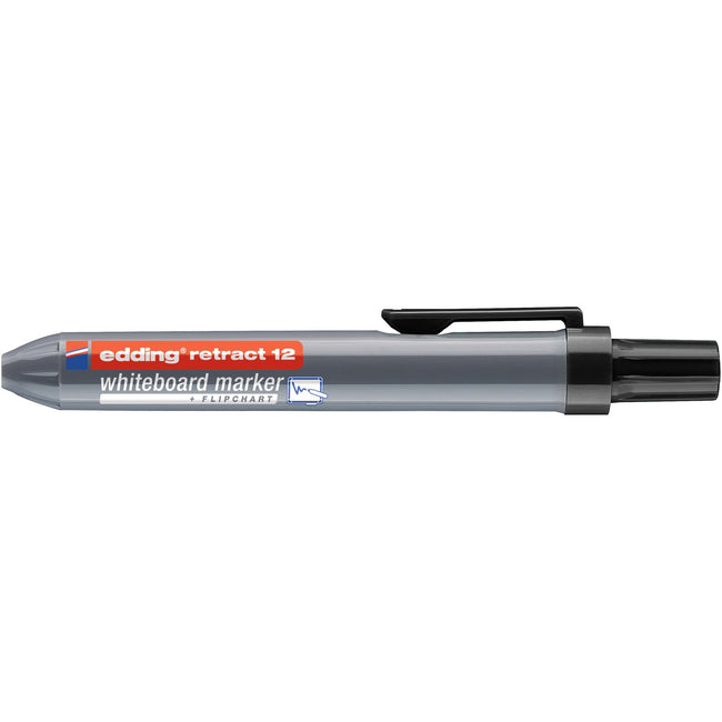 Edding -  Whiteboardmarker  12 rond 1.5-3mm zwart | 10 stuks