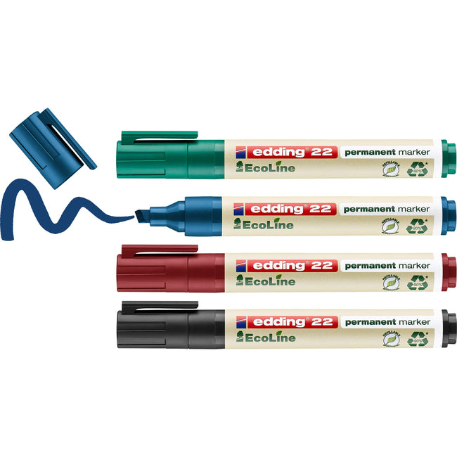 Edding -  Viltstift  22 eco schuin 1-5mm assorti