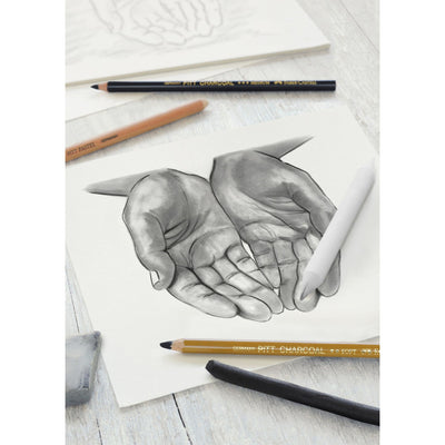 Faber Castell -  Houtskool faber-castell 7-delig | 66 stuks