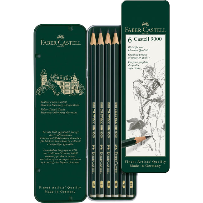 Faber Castell -  Potlood faber-castell 9000 6 hardheden