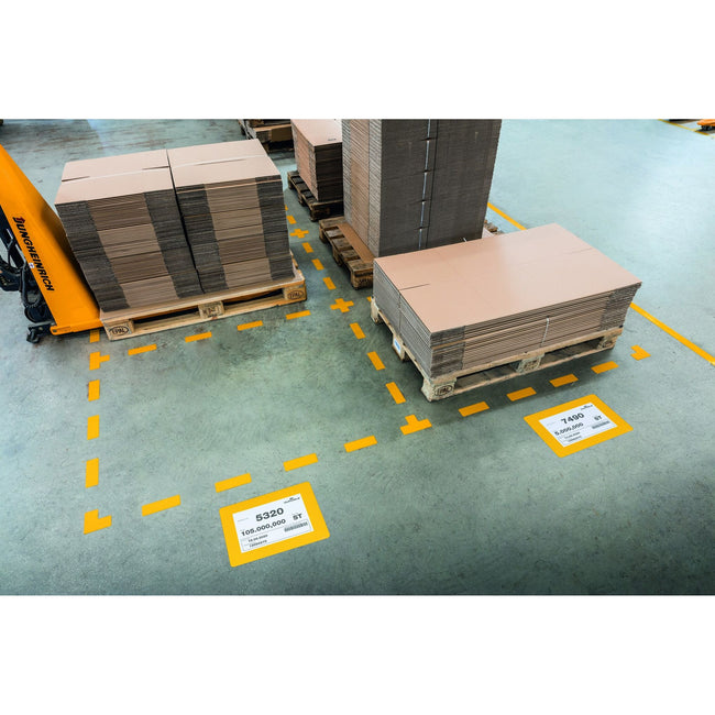 Durable -  Vloersticker  kader voor a4 verwijderb geel