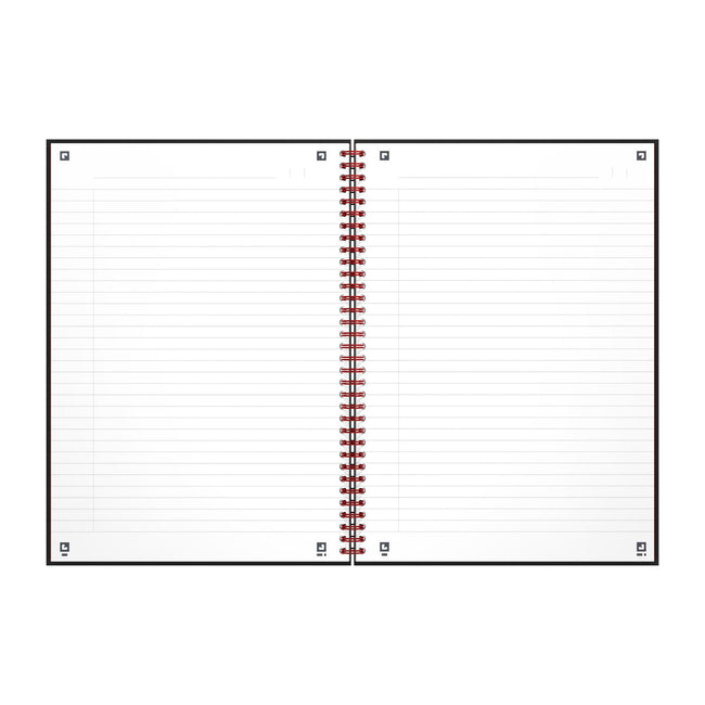 Oxford -  Spiraalblok oxf black en red a4 lijn 140pag 80gr | 5 stuks