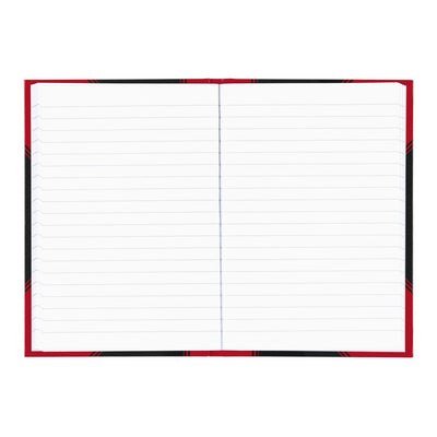 Bantex -  Notitieboek  zwart/rood a5 lijn 70gr 96vel | 6 stuks