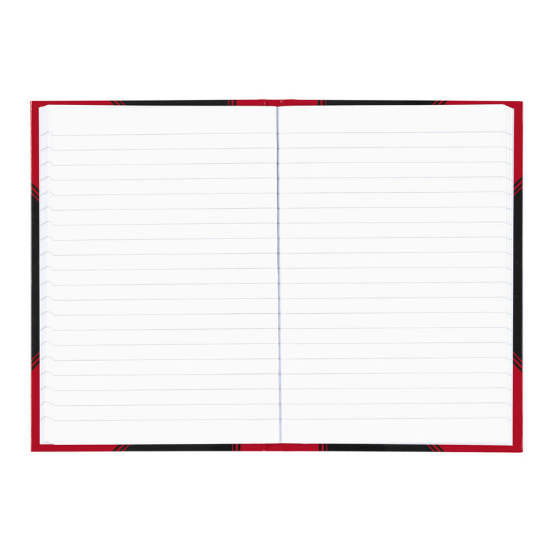 Bantex -  Notitieboek  zwart/rood a5 lijn 70gr 96vel | 6 stuks
