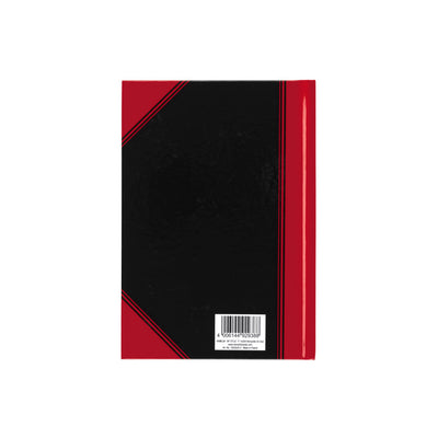 Bantex -  Notitieboek  zwart/rood a5 lijn 70gr 96vel | 6 stuks