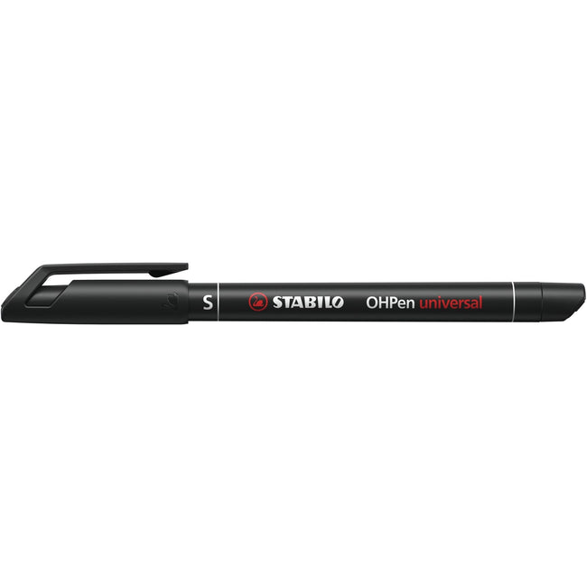 Stabilo -  OHPen, permanent marker, superfine 0.4 mm, zwart, per stuk | 10 stuks