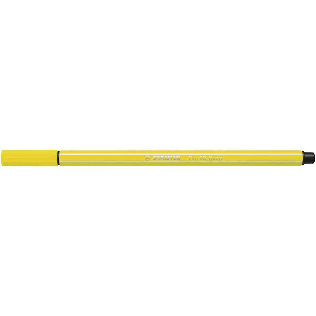 Stabilo -  Viltstift pen 68/024 m neon geel | 10 stuks
