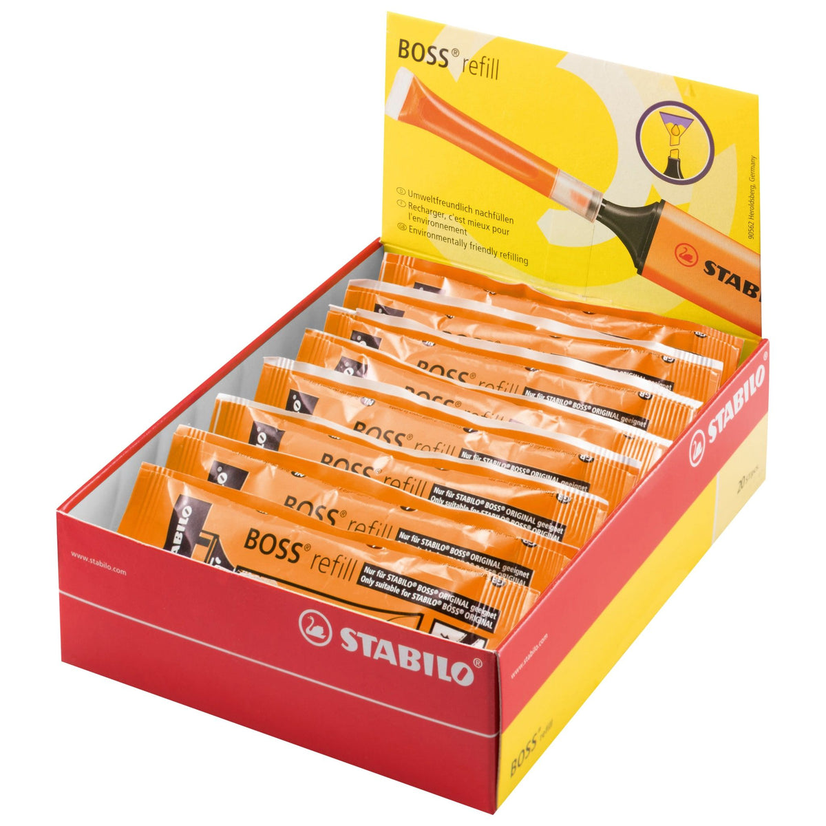 Stabilo -  Inkt om na te vullen -BOSS ORIGINAL navulling, oranje, per stuk