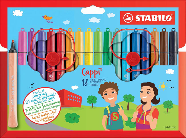 STABILO -  Cappi viltstift Medium Meerkleurig 18 stuk(s)