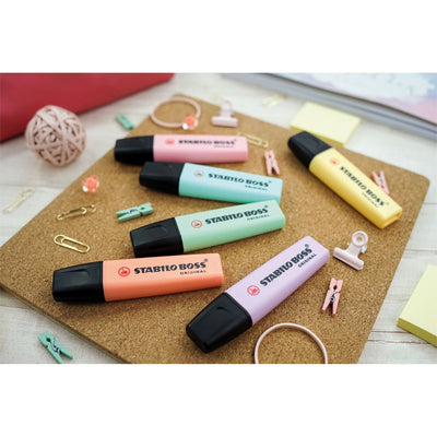 Stabilo -  BOSS ORIGINAL tel, markeerstift, etui met 6 kleuren