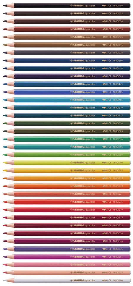 Stabilo -  aquacolor, premium aquarel kleurpotlood, ARTY etui met 36 kleuren