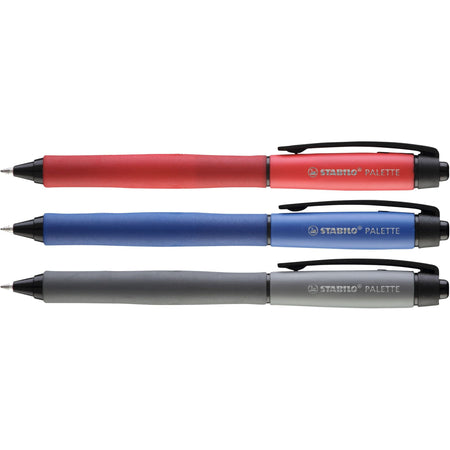 Stabilo -  PALETTE, rollerball met drukmechanisme, blauw, lijnbreedte F (0.4 mm), 10 stuks, blauw schrijvend | 10 stuks